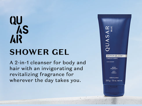 O Boticário Quasar Blue 2-in-1 Shower Gel 200g – Hair and Body Care in One Step